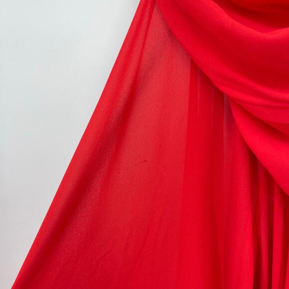 NBD | NWT Christian Gown in Red Asymmetrical Corset Maxi Dress S - Picture 15 of 16